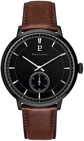 Amazon ピエールラニエ Pierre Lannier 腕時計 スモールセコンドウォッチ ブラック レザーベルト P242c434 メンズ 正規輸入品 ブラック メンズ腕時計 腕時計 通販