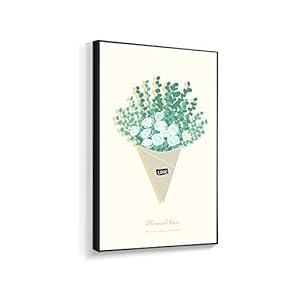 Framed Canvas Wall Art for Living Room, Bedroom Beautiful Bunch Flowers Canvas Prints for Home Decoration Ready to Hanging - 16x24 inches