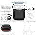 KHTONE AirPods Case, 12 in 1 Silicone AirPods Accessories Set Protective Cover, Compatible with Apple AirPods Charging Case,Watch Band Airpods Holder/Ear Hooks/Keychain//Carrying Box