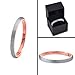 Tungsten Wedding Band Ring 2mm for Men Women Comfort Fit 18K Rose Gold Plated Plated Domed Brushed
