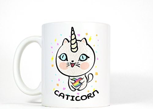 Most Toasty Caticorn Cat Unicorn Funny Ceramic Coffee Mug, 15 Ounce, White
