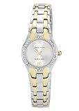 Anne Klein Women's 10-6927SVTT Two-Tone Swarovski Crystal Accented Watch