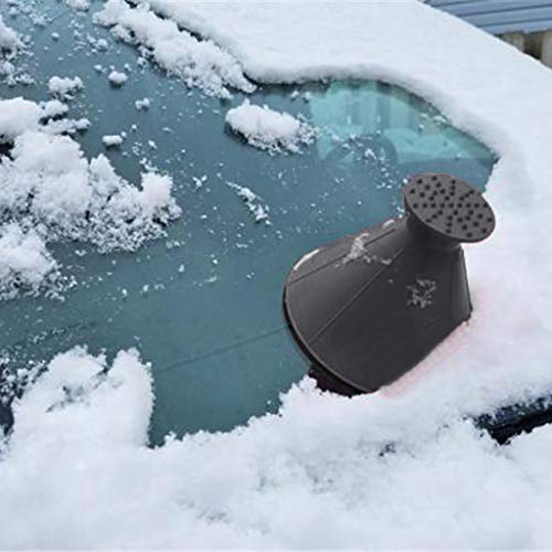 Scrape A Round Ice Scraper, Magic Cone-Shaped Windshield Ice Scraper Snow Shovel Tool for Car - Chartsea (A)