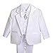 Dressy Daisy Infant Baby Boy' 5 Pcs Set Formal Tuxedo Suits No Tail Wedding Christening Outfits Size 6 Months White