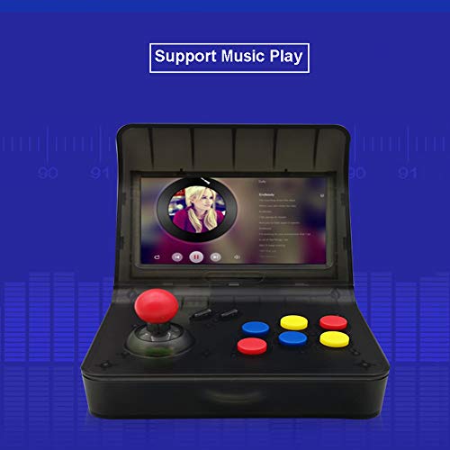 Julyfox Mini Arcade Games Machine Portable, Handheld Retro Game Consoles 3000 Classic Arcade Video Games W/Joystick 4.3 inch TV Support Contra Street Fighter Donkey Kong Galaga for Kids 80s 90s Black