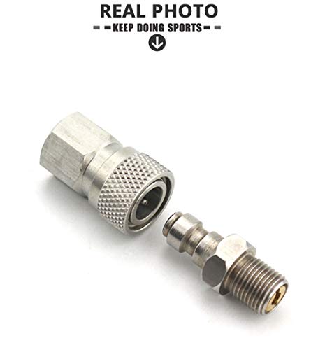 Outdoor Guy Paintball Quick Disconnect Male & Female Set New Q/D (Stainless-Steel, with One Way Fill Nipple) - Thumbnail 3