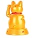 Monkey King Gold Japanese Maneki Neko Solar Powered Feng Shui Lucky Beckoning Waving Cat 5-inch Tall