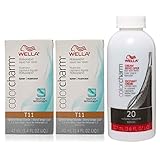 Wella Color Charm Toner T11 1.4 oz (2 Pack) + Cream Developer 20 Volume 3.6 oz