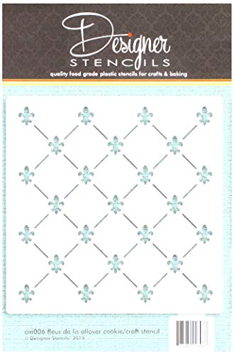 Mini Fleur de Lis Allover Pattern Cookie and Craft Stencil CM006 by Designer Stencils