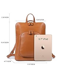 S-ZONE - Mochila de piel suave para mujer