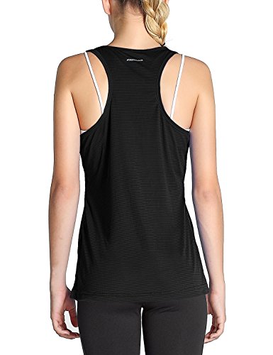 Fastorm Women's 3 Pack Running Tank Tops for Women Active Racerback Dry Fit Tank Top Black-CBlue-NPink XL