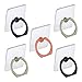 Clanocy Transparent Cell Phone Ring Holder,Adjustable 360° Rotation and 180°Flip Finger Ring Stand for iPhone X 8 7 6 Plus and Almost All Colored Cases (2 Black + 2 Silver+1 Rose)
