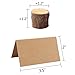 Habbi 30pcs Wood Place Card Holders, Rustic Table Numbers Holder, Table Name Card Holder with Kraft Place Cards Bulk for Wedding or Home Party Table Number Sign