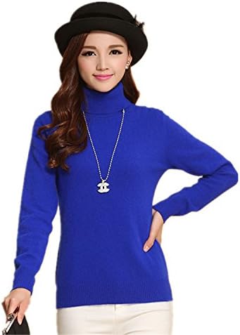 new fashion 77 Sweaters Winter Solid Color Turtleneck Long-Sleeved Knitted Soft Warm Wool Pullovers Beige WhiteS