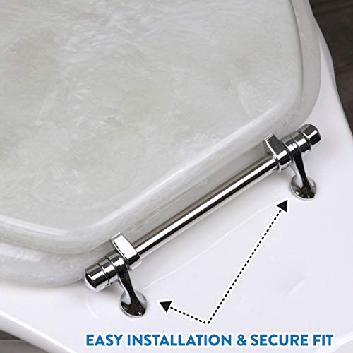 Ginsey Standard Deluxe Capice Resin Toilet Seat with Chrome Hinges