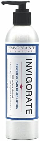 Invigorate Pain Relief Lotion 8oz- Natural and Organic Based Product-Hemp Oil Extract 200mg per Bottle-Scented with essential oils and terpenes–For Inflammation and Pain –By Resonant Botanicals