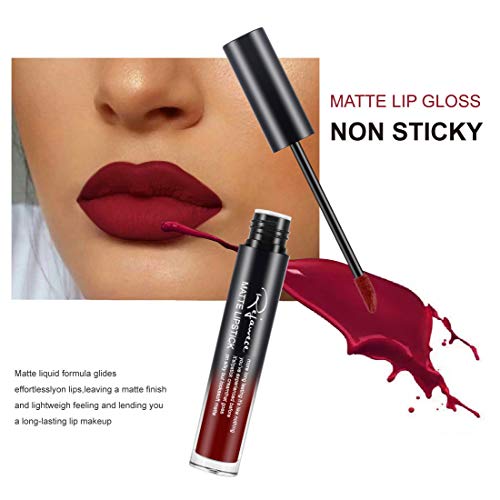 Lip Gloss by Rejawece - Waterproof Long Lasting Matte Lip Gloss Liquid Lipstick Beauty Makeup Cosmetics Lip Stick (Color 21#)
