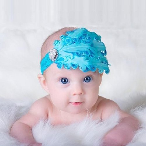 VITORIA'S GIFT Baby's Headbands Girl's Hair feathers Headdress Head Wear (3 pcs)