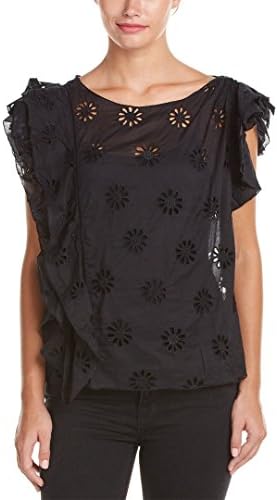 Paula Hermanny Womens Frilly Blouse, Xs