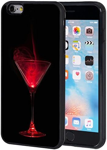 iPhone 6S Plus Case,iPhone 6 Plus Case,Flytee Slim Fit Scratchproof Soft Silicone TPU Protective Case Cover for iPhone 6/6S Plus (5.5 inch),Red Wine Glass Cocktail Beer Bottle