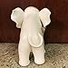 White Porcelain Mother and Baby Elephant Statue/Figurine in High Gloss Finish.