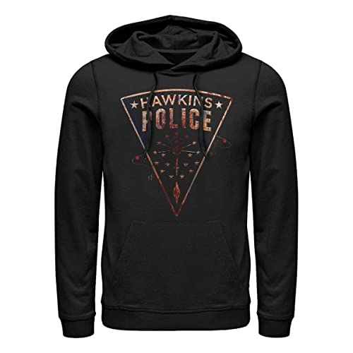 Stranger Things Unisex Hawkins Police Rats Hoodie, Schwarz, S