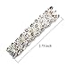 Luxxii - Rhinestones Crystal Hair Barrette Clip Hair Pin (Pack 2, Silver Color)