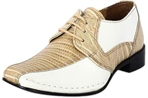 LIBERTYZENO Easter Kids Shoes Animal Print Genuine Leather Lace up Oxford Boys Dress Shoes