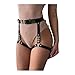 TOPFUR Women Sexy Punk Leather Harness Garter Belt Adjustable Waist Leg Cincher Cage Belt