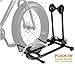 BikeHand Bicycle Floor Parking Rack Stand - for Mountain MTB & Road or Fat Bikes Indoor Outdoor Garage Storage - Max Tire Width 5
