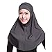 Cocohot Muslim Headscarf Solid Cylinder Cap Scarf Comfortable and Breathable Long Hijab Turban