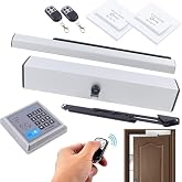 50W Automatic Sliding Door Opener, Automatic Door Opener Automatic Swing Door Opener Closer with 2 Remote Control, for Handicap Residential Commercial Use