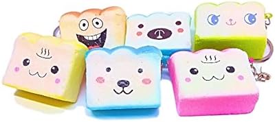 MIni bread Kawaii Cartoon Face Funny Squishy phone Charm