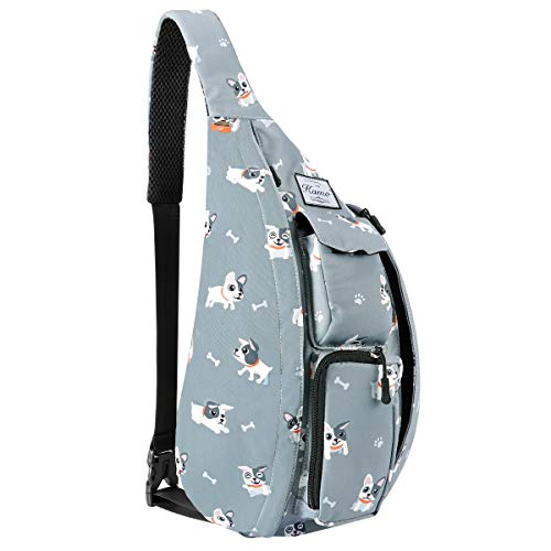 KAMO Sling Backpack - Travel Rope Bag Crossbody Pack for Women Men Teens - Waterproof Outdoor Shoulder Backpack for Trekking Bicycle Sport Hiking Camping
