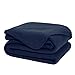 DOZZZ Oversize Flannel Polar Fleece Throw Blanket 70 x 50 Fuzzy Plush Microfiber for Couch Cover Sofa Chair Bed Navy Blue