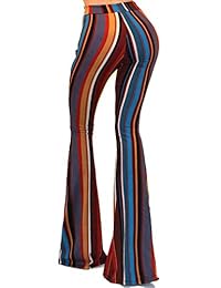 Pantalones para dama de estilo bohemio con base acampanada