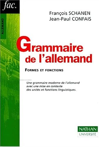 Download Grammaire de l'allemand : Formes et fonctions, nouvelle édition PDF