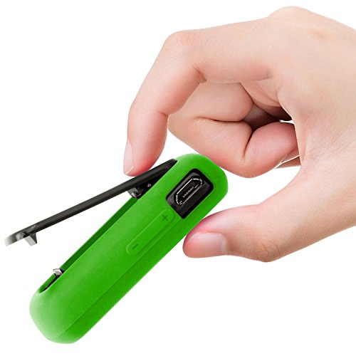 igadgitz U4293 Silicone Gel Skin Cover Case Compatible with Sandisk Sansa Clip Jam MP3 SDMX26-008G (2015) - Green
