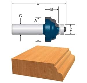 Bosch 85606MC Wavy Edge Router Bit 1/4-Inch Shank With Ball Bearing ...