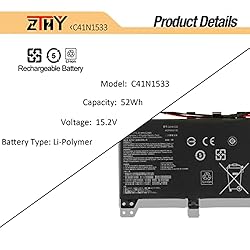 ZTHY C41N1533 Battery Replacement for Asus Q524U