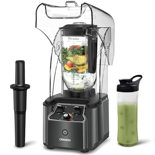 CRANDDI Commercial Quiet Blender Countertop Blender