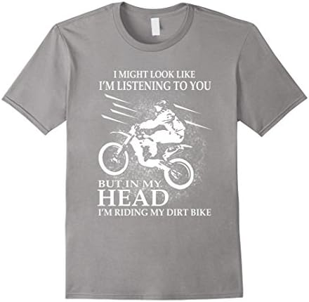 Mens I'm Riding My Dirt Bike - Funny Motocross Shirt Large Slate