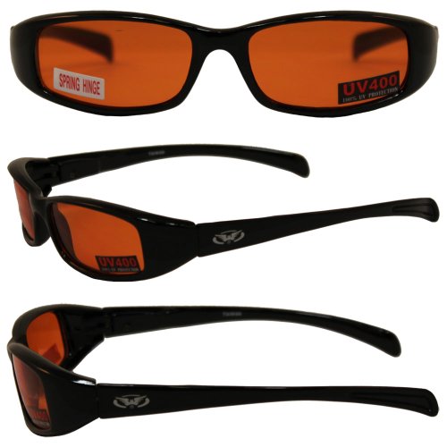 NEW ATTITUDES - Stylish Sunglasses - Orange Lenses, MATTE Black Frame
