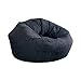 Aonier Fuf Soft Cotton Filled Cotton Bean Bag Chair for Kids Large Black Lenox Shredded Soft Silk Wadding Filling (Large, Black)