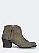 Low Western Ankle Bootie - Fringe Zip Up Boot - Cute Tassel Casual Heel - Simple Leather Walking Shoe