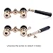 Uarter Opera Glasses Theater Vintage Binoculars With Handle Black with Gold Trim 3X25