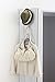 Over The Door 5 Hooks Vertical Organizer Hanger in White Finish - 21.2