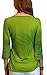 Angashion Women's Off Shoulder Lace Splice Loose Trim Casual Henley Blouse T-Shirt Tops