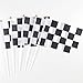 60PCS Checkered Flags Racing Polyester Flags with Plastic Sticks Black & White Racing Flag For Racing, Race Car Party,Sport Events,8 x 5.5 Inch