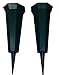 Cemetery Vase for Memorial-Grave Flowers – Durable Plastic with Spike – Easy-Fit, Just Push into The Ground – Fits Small to Large Flower Arrangements